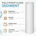 Ronaqua 1 Micron Sediment Water Filter Cartridge 10"x2.5", NSF Certified, 4-Layer Filtration for any 10-inch RO Units & Whole House Systems, Compatible with Culligan P5, AP110, WHKF-GD05, 4 Pack