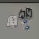 VCE Ethernet Wall Plate (UL-Listed) 1-Port, Keystone Jack Wall Outlet with CAT6 Keystone Inline Coupler Insert and Low Voltage Mounting Bracket 1 Gang, Blue 2-Pack