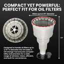 X Oil Change Tool - Fits Oil Filters Up to 2.75" Diameter - Spill-Free Oil Filter Funnel with Magnet - Hands Free Magnetic Hold to Filter - Durable Nitrile Rubber Construction Maximum Grip