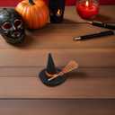 IMIKEYA Mini Witch Hat Broom: 12PCS Miniature Small Witch Hats Crafts Halloween Witch Hats and Brooms for Halloween Doll House Wine Bottle Party Decor Bar Home Table Decoration