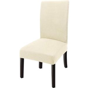 Elastic Stretch Chair Seat Cover Spandex Chair Covers Covers Removable Washable fit for Office Chairs,Dining Room Chairs,Bar Stools (Beige)