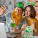 11pcs St Patricks Day Decorations with Window Clings Shamrock Banner Acrylic Heart Shamrocks Decorations for Home Decor
