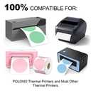 Misofuki 2" 750 Labels Pink Circle Direct Thermal Stickers Labels Roll Compatible with Zebra, Rollo, MUNBYN, Self-Adhesive Round Direct Thermal Labels (C-1-pk)