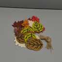 Jetec 24 Pcs Thanksgiving Wooden Ornaments for Tree Fall Maple Leaves Ornaments Wood Hanging Crafts Autumn Hanging Decorations for Thanksgiving Autumn Fall Harvest Decorations