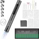 Electric Engraving Pen with Light, Mini DIY Eengraver Pen with 44 Bits,USB Rechargeable Cordless Rotary Tool,Engraving Pen for Metal, Wood, Glass and PlasticDark Grey