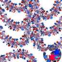 TURNMEON 50 FT 4th of July Garland Patriotic Decorations Red White and Blue Garland Patriotic Garlands for Red White and Blue Holiday Party Decor Memorial Day Independence Day 4th of July Decorations