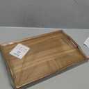 G.E.T. RST-1814-N Wooden Room Service Serving Tray with Handles, 19" x 14.25", Natural