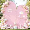 Pink Arch Backdrop Cover Set of 2-7.2ft, 6ft Arch Covers Stretchy Backdrop Spandex Baby Shower Arch Stand Covers for Girls Birthday Party Wedding Bridal Shower Photo Background Decorations