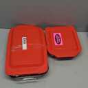 Pyrex 222-D 2.5Qt Deep Glass Baking Dish and 222-PC 2qt Red Lid - Made in USA 2 items