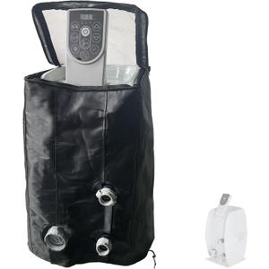 XCZ hot tub Pump Cover, Heavy-Duty Oxford Cloth Waterproof. Suitable for Heating Pumps with Three Connecting Ports. Spa Heater Cover, Transparent top (Black)