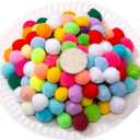 2 x Vesslam[400 pcs] - 300 Pieces 1 Inch Assorted Pompoms with 100pieces 0.3 Inch Wiggle Eyes Multicolor Arts and Crafts Pom Poms Balls for Kids DIY Art Creative Crafts Decorations (Multi-Colored)