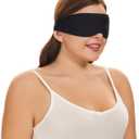 ALASKA BEAR Sleep Mask for Side Sleepers Patented Design, Cup-Shaped and Extra-Soft, 100 Blackout Eye Mask Shades Cover for Men and Women Home or Travel, Machine Washable, Black