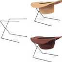 WOMACO Hat Stand for Display - Metal Cowboy Hats Display Rack Holder for Tabletop - Foldable & Easy to Storage (Black, 3 pack)