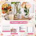 Nuogo 48 Pcs Plastic Cylinder Vases Tall Plastic Flower Vases for Centerpieces Hurricane Candle Holder for Home Wedding Office Party Formal Dinners Decorations (4''/6''/8'')