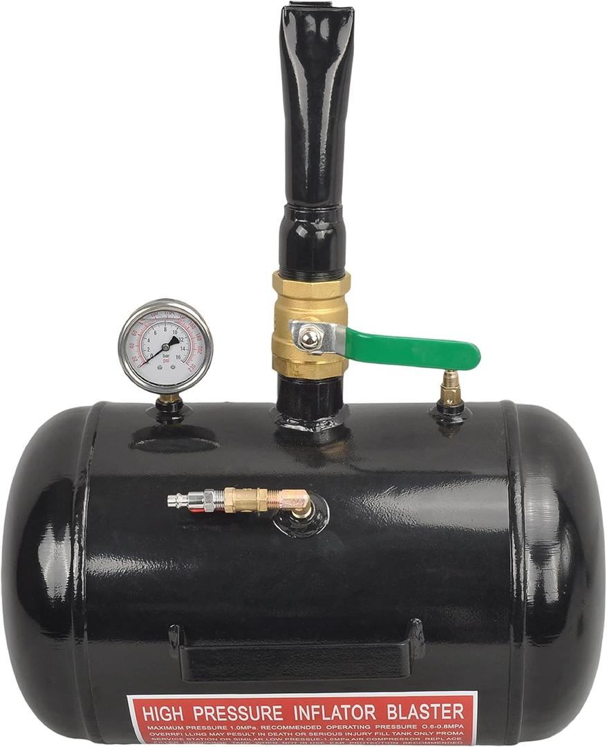 5 Gallon Air Tire Bead Seater 110 PSI Blaster Tool Seating Tire Inflator with Gauge by GESEXI - Car Truck ATV Tire Inflator Tank,Black