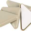Super Sliders 2" Self-Stick Triangle Furniture Sliders for Carpet, Anti-Slip Adhesive Furniture Moving Pads for Beds, Sofas, Dressers, Set of 4, Beige