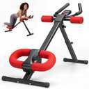 OLIXIS Ab Machine, Ab Workout Equipment for Home Gym, Adjustable Abdominal Trainer for Stomach Workout, Foldable Core Strength Exercise Machine with 440LBS, LCD Display, Knee Protection