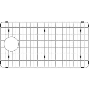 Large Sink Protector for Kitchen Sink,Stainless Steel Sink Rack 28.8" X 14.8",Sink Grate with Side Drain(Left or Right Both OK),Metal Sink Grid for Bottom of Sink for Single Bowl,1 Pack, 28.8"L14.8"W