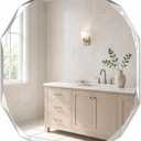 30x36 Inch Oblong Oval Frameless Beveled Edge Bathroom Mirror