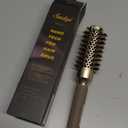 Sndyi Small Round Brush for Blow Out, Nano Thermal Ceramic Ionic Round Hair Brush with Boar Bristles, Boost Shine & Volume, For Short Hair with Quick Blow Drying & Salon Styling - 2.3'', Barrel 1.3''