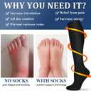 Sooverki Compression Socks for Women and Men Circulation (3/4 Pairs) is Best Support for Running Athletic Cycling Hiking, S/M