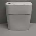 JOYBOS Bathroom Trash Can with Lid, 3.8 Gallon Slim Garbage Can, Small Plastic Trash Bin, Narrow Motion Sensor Trash Can for Bedroom, Rv, Office White