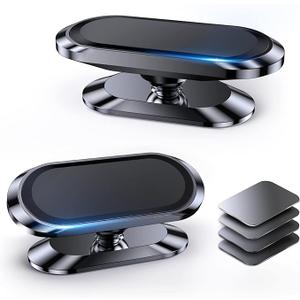 【2Pack】 Magnetic Phone Holder for Car Dash【Strong Magnet】 Magnetic Car Phone Holder Mount 【4 Plate】 Phone Holders for Your Car Phone Mount for Car Dashboard Cell Phone Car Mount for iPhone Samsung