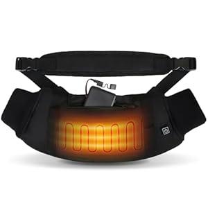 Heated Hand Warmers Pouch– 3 Levels Up to 14.5Hrs DoubleSided Heat, Adjustable Strap for Hunting & Camping, Waterproof Dual Pockets, Fleece Lined Survival Gear (Battery Not Included)