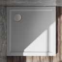 Shower pan,Goodyo 32 in x 32 in Corner Drain Shower Base in White