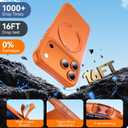 360 Magnetic Stand for iPhone 17 Pro Max Case,Fits MagSafe,Military Drop Protection,Build in Kickstand, Slim Shockproof Phone Cover for iPhone 17 Pro Max 6.9"(Matte Orange)