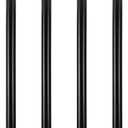 QLLY 28 inch Adjustable Metal Desk Legs, Office Table Furniture Leg Set, Set of 4 (Black)