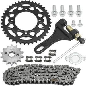 428 Chain ATV Motorcycle Rear Sprocket (41 Tooth), Front Sprocket (14 Tooth, 17 mm), Replacement for Chinese 50cc 70cc 90cc 110cc 125cc Pit Dirt Trail Quad Motor Bike Motorcycle ATV Parts