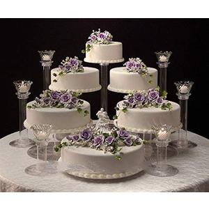 6 Tier Clear Wedding Cascade Cupcake Cake Stand (Style R600)