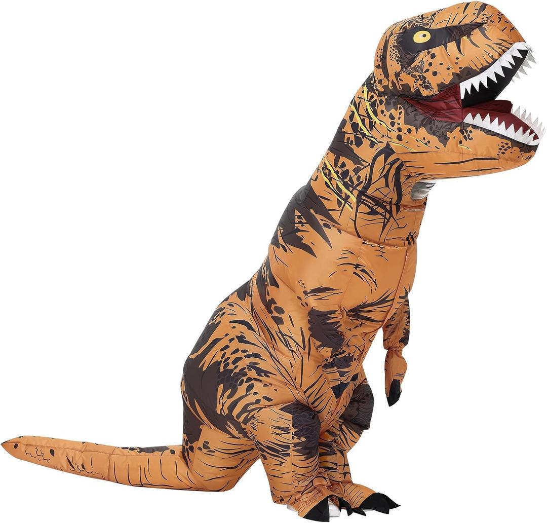 Servllcell Inflatable Dinosaur Costume for Teens, Halloween Costumes T Rex Blow Up Costumes for Boys Girls, Funny Cosplay Party
