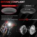 Z-OFFROAD New Motorcycle 7 Inch LED Light DOT Kit Compatible with Harley Davidson Touring Street Glide Road King Special Electra Glide Ultra Classic Fat Boy Heritage Softail Switchback Black