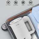 0.6L Small Electric Tea Kettle Lightweight, 20 Ounce Double Wall Hot Water Boiler Stainless Steel Auto Shut-off, 120V Portable Travel Electric Kettle Fast Boil for Tea and Coffee,White