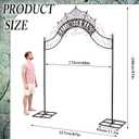 Chumia 8.08 ft Halloween Archway Cemetery Outdoor Entrance Graveyard Decor, 8.2 x 6.23 ft/ 2.5 x 1.9 m