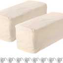 Uxcell 2pcs Stretch Armrest Covers for Chairs/Sofas, Couch Arm Covers with Twist Pin, Furniture Protector Slipcover for Sofa Chair Cream White