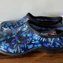 Sloggers Original Waterproof Rain and Garden Shoe for Women– Outdoor Slip-On Garden Clog - Made in The USA with Premium Comfort Insole and Arch Support - Grungy Paw Print Blue, Size 8