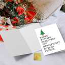 2 x Funny Christmas Card with Christmas Tree, Naughty Holiday Gift Ideas, Adult Funny Merry Xmas Card for Men Women