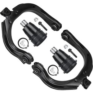 Front Upper Control Arms w/Ball Joints for 02-09 Chevy Trailblazer GMC Envoy XL XUV Isuzu Ascender Bravada Saab 9-7X Buick Rainier Suspension Kit K6664 K640293 K640294, 4 PCS