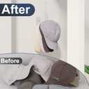 4 Pack Hat Racks for Baseball Caps, Hat Organizer, Hat Holder Hat Storage for Baseball Caps, Hat Hanger Strong Adhesive/Wall Drilled for Door,Bedroom,Closet(White)