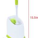 Pine-Sol Toilet Bowl Cleaner Brush with Holder | Heavy Duty Cleaning Wand with Under The Rim Scrubber, Non-Slip Handle, Storage Caddy | Bathroom Supplies, Yellow, Green ((Pack of 1))