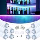 Muzata 10Pack 6.6FT Wide Spotless V-Shape LED Channel Milky Diffuser V101