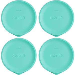 Replacement Lids for Pyrex 7201-PC 4 Cup, Silicone Round Storage Cover Lid for Anchor Hocking Glass Bowl 4 Pack Turquoise