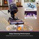 Eureka FlexReach Powerful Upright Vacuum Cleaner for Carpet and Hard Floor, Lift-Up Vacuum with Large Dust Cup, Anti-Tangle, NEU651PL, Purple