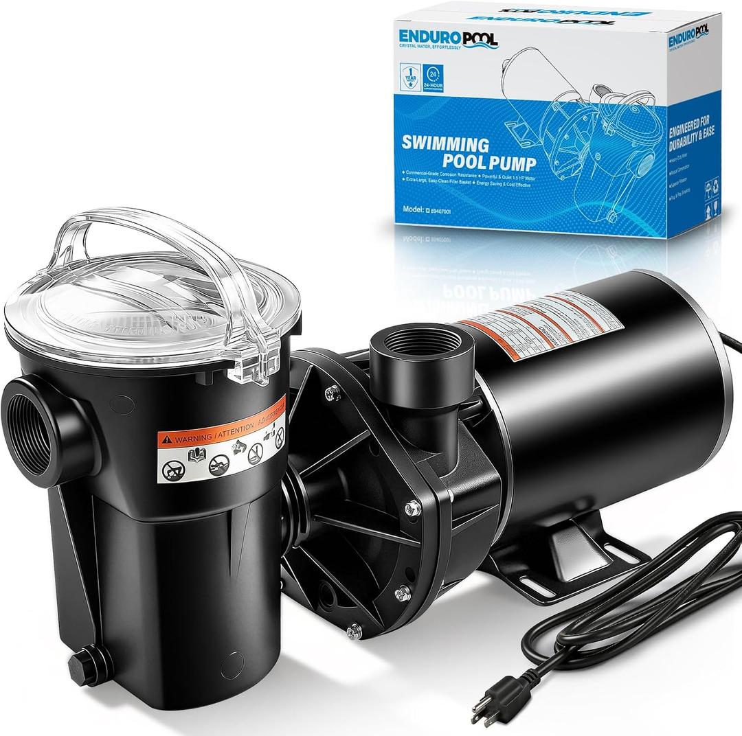 Pool Pump 1.5 HP Above Ground, W3SP1580X15 Replacement for Hayward PowerFlo LX Series, 115V Single Speed 3450RPM Quiet Corrosion Resistant Swimming Pool Pump