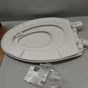 Little2Big Toilet Seat with Built-In Potty Training Seat, Slow Close, Durable Plastic, Made in USA, ROUND, White, 16.95"L x 14.38"W