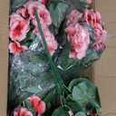 Hananona Artificial Geranium Flowers for Outdoors Geranium Silk Flowers Outdoor UV Resistant Garden Plants Faux Flowers for Home Kitchen Table Centerpieces Decor (12, Peach)