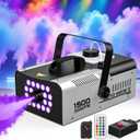 1500W Fog Machine Outdoor Indoor, Halloween Smoke Machine Fog with 20000 CFM Fog Output, 18 Lights 13 Colors and Remote Controls for Party Stage Effect